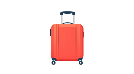 red suitcase isolated on white