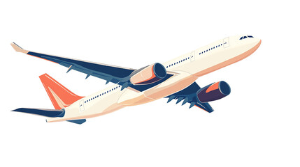 airplane on white background