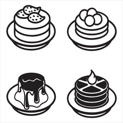 A Classic Buttermilk Pancake Stack Breakfast, a Fluffy Comfort Food Brunch Drenched in Golden Brown Maple Syrup and Melted Butter