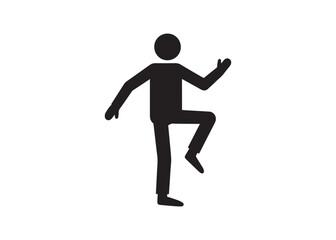 Person exercising knee isolated on white background