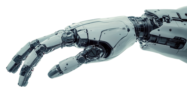 blue screen robot hand - Powered by Adobe