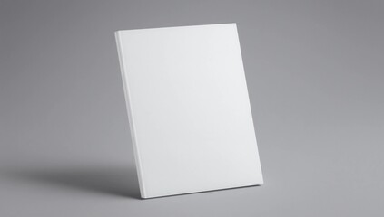 Standing closed book with white Cover. Vertical Blank Mockup. 3d Vector illustration. Empty Book Template. Thick cover. Magazine, album or diary on white background 