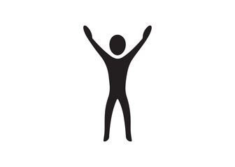 Person doing jumping jacks exercise isolated on white background