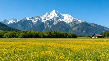Fototapeta premium swiss alpine meadow