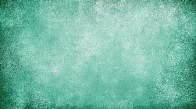 A textured teal background featuring a vignette effect with a lighter center and darker, grungier edges. Ideal for graphic design and abstract themes, blurred green background