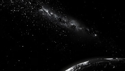 Space view of Earth with Milky Way