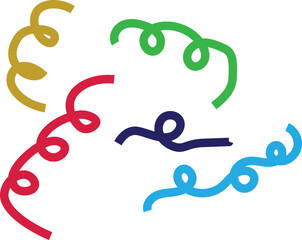 collection of dynamic brush stroke curly waves accents, hand drawn line style vector illustration 