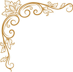 Elegant Floral Corner Ornament Design