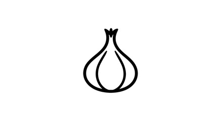 A simple minimalistic pictogram icon representing an onion