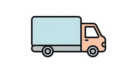 Delivery Truck Icon Seamless Transport for Logistics, Shipping, and E-commerce