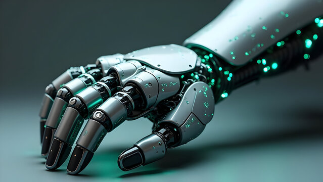 Premium 3D Robotic Limb Armor Turquoise Neon Nerve Networks