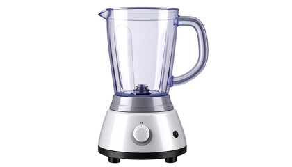 A realistic PNG of a kitchen blender with clear glass jar and sturdy base. Ideal for cooking graphics, recipe designs, kitchen product ads, and food preparation themes.