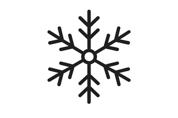 Black snowflake frame for text with transparent background, vector cartoon illustration, winter decoration border, frost pattern, seasonal design element, holiday theme