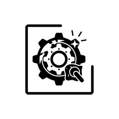 Obraz premium Machine Maintenance Gear Cleaning and Polishing Icon