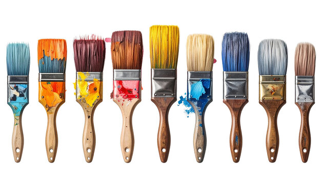 paint brushes isolated on white background