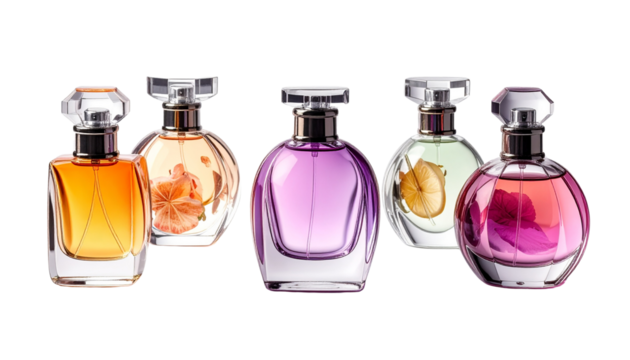 perfume bottle isolated on white