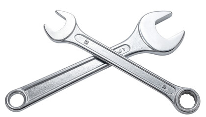 adjustable wrench isolated on white