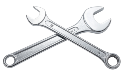 adjustable wrench isolated on white
