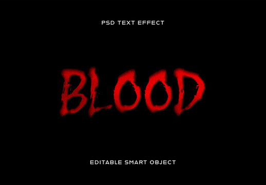 Blood Text Effect Template