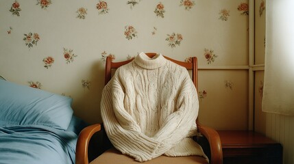 Cozy Sweater on a Vintage Chair