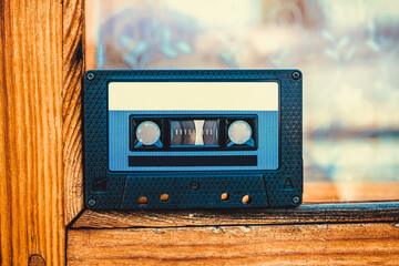 Audio Tape Cassette closeup