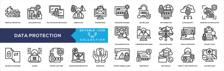Line - Data Protection Icon Collection
