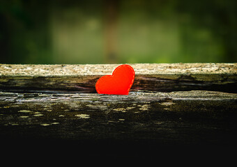 Red Heart Shape closeup
