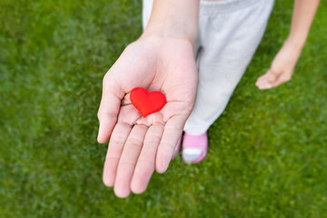 Red Heart in a Hand
