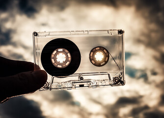 Tape Cassette in a Hand