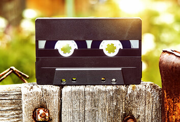 Audio Tape Cassette closeup