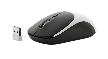Modern wireless computer mouse and usb dongle for seamless connectivity