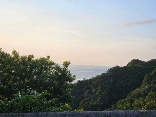 sunset in the mountains