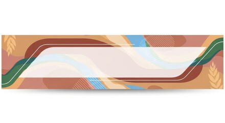 Abstract Terracotta Wavy Shapes Flowing Landscape Scenic Design Banner Background