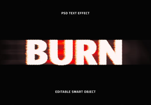 Flaming Burn Text Effect Template