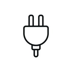Obraz premium Plug icon in line style for electricity, technology, and energy visuals.
