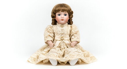 little girl with a doll