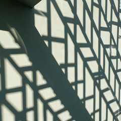 Realistic Architectural Shadow Patterns on Wall with Sunlight