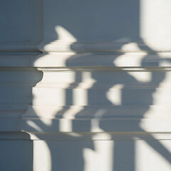 Realistic Architectural Shadow Patterns on Wall with Sunlight