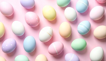 Easter composition made with colorful eggs. Creative holiday concept