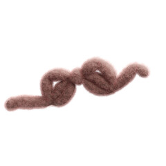 Small fluffy bow for decoration and scrapbooking