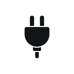Obraz premium Plug icon in glyph style for electricity, charging, and modern power visuals.