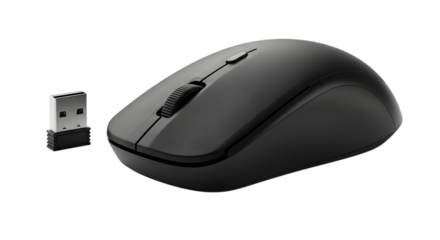 Modern wireless computer mouse and usb receiver for digital connectivity and productivity