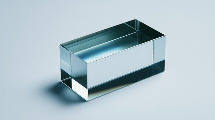 rectangular. Minimalist rectangular object with glossy finish, showcasing contemporary design on a neutral backdrop. product launch decks.