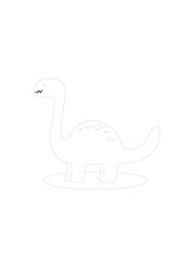 Dinosaur. Vector illustration. Isolated on a white background.