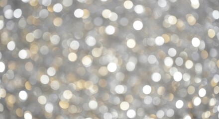 Abstract Silver and Gold Glittering Bokeh Background with Soft Focus Effects