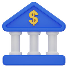 Bank 3d icon