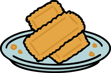 brazilian fried pastels on plate