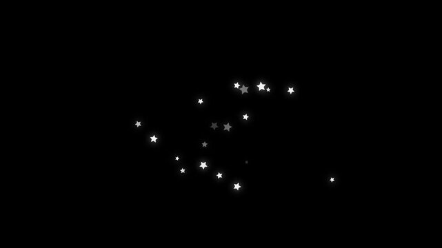 Glitter star luxury sparkling glitter dust trail overlay with shimmering white particles, fairy magic light and pixie dust path perfect for Christmas festive intro. 4K