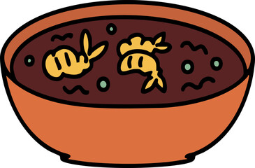 hot japanese shrimp in bowl