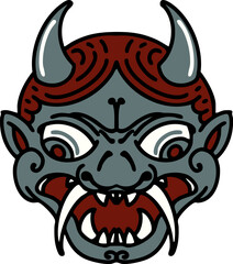 japanese kabuki theatre oni mask